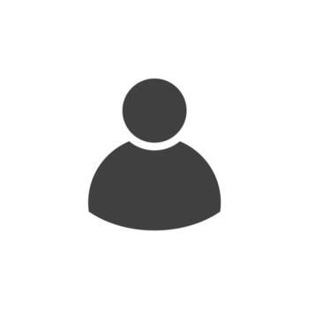 Silhouette of a person, dark gray on a white background.
