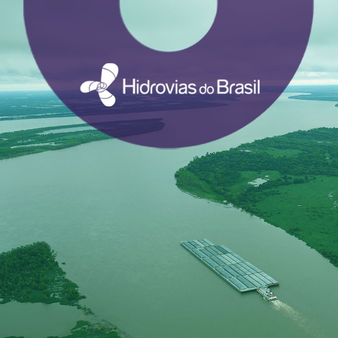 Foto aérea de hidrovia