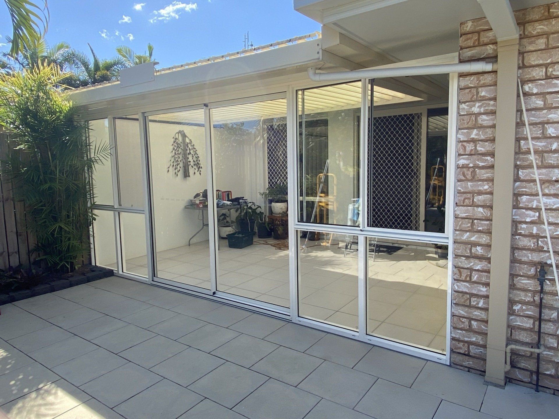 Sippy Downs Glass Patio Enclosure — Sunshine Coast, QLD — Amsafe Security