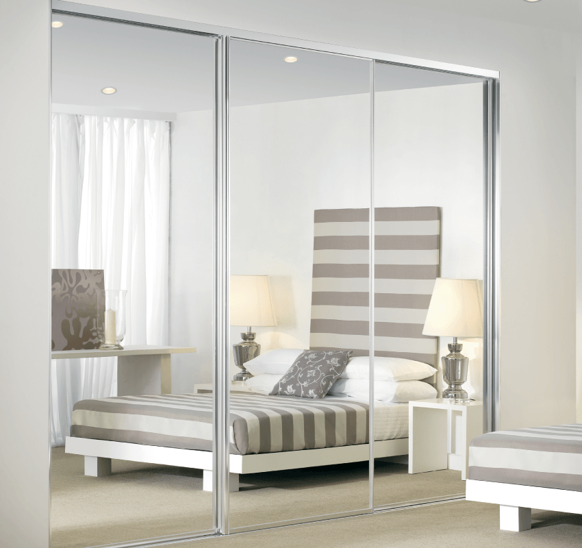 Image of Mirror Sliding Wardrobe Doors — Sunshine Coast, QLD — Amsafe Security