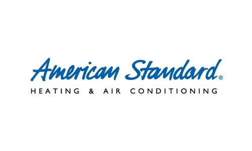 The american standard heating and air conditioning logo is on a white background.