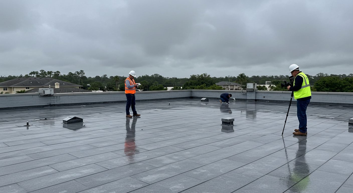 Roofing experts in Orlando providing professional flat roof repair warranty and long-term maintenance support, ensuring quality workmanship, manufacturer compliance, and ongoing customer protection.