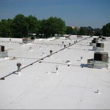 Hail damage commercial roof — Commercial roofing company in Springfield, MA