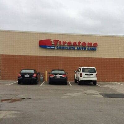 Firestone parking area — Commercial roofing company in Springfield, MA