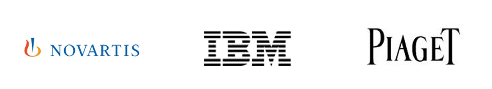 Logo Novartis, IBM und Piaget