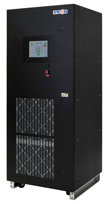 Eine große schwarze Box mit einem Touchscreen darauf.