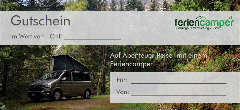 Gutschein Ferien VW Camper