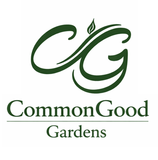 Logo for CommonGood Gardens - an organization that helps establish backyard vegetable gardens in Rockford IL.