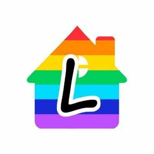 A house with rainbow colors with a black letter L. This logo is the logo of the Liam Foundation, located in Rockford, IL.