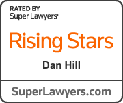 Rising stars dan hill is rated by super lawyers.