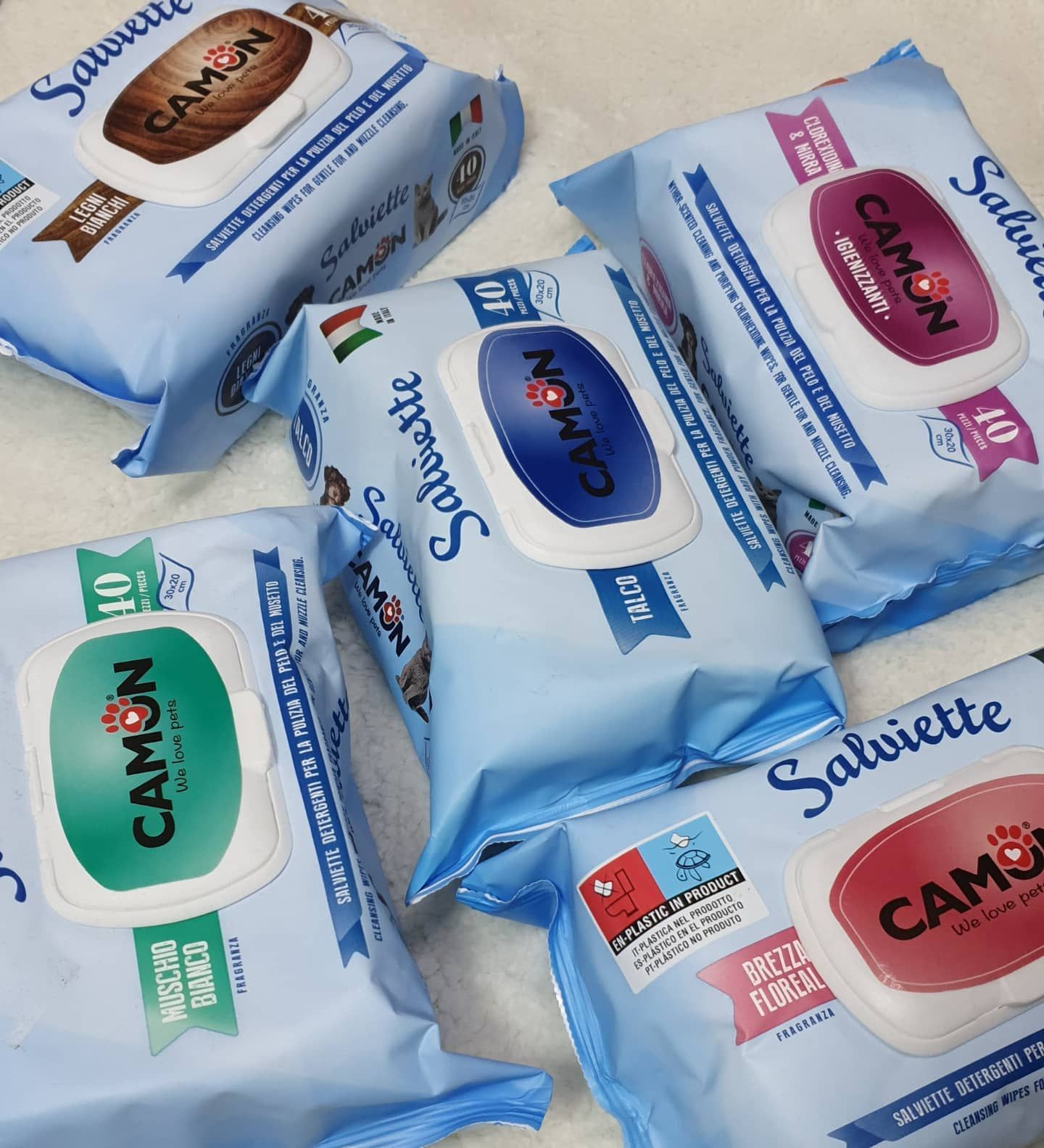 salviette per toellette di animali