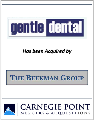 Gentle dental has been acquired by the beekman group