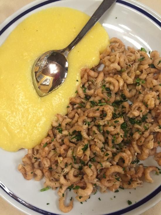 schie bollite con polenta