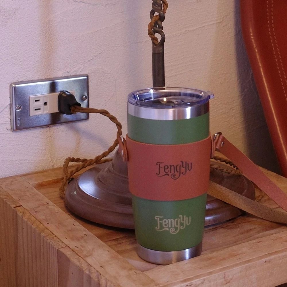 Fengyu豐郁 18/8不鏽鋼真空雙層保溫杯600ml-綠色(保溫杯) @2入組