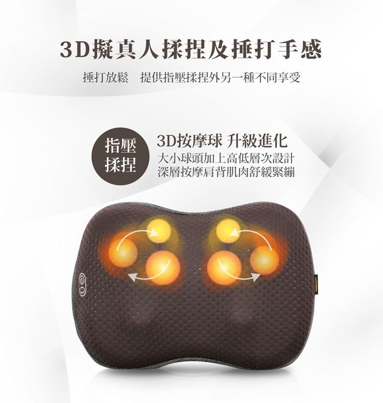 tokuo 玩美揉捶按摩枕 TH-536 (捶打+熱敷揉捏)