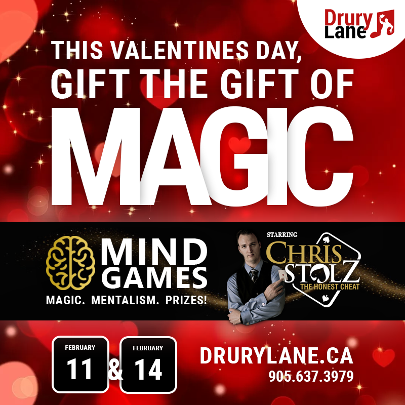 An advertisement for chris stolz 's mind games