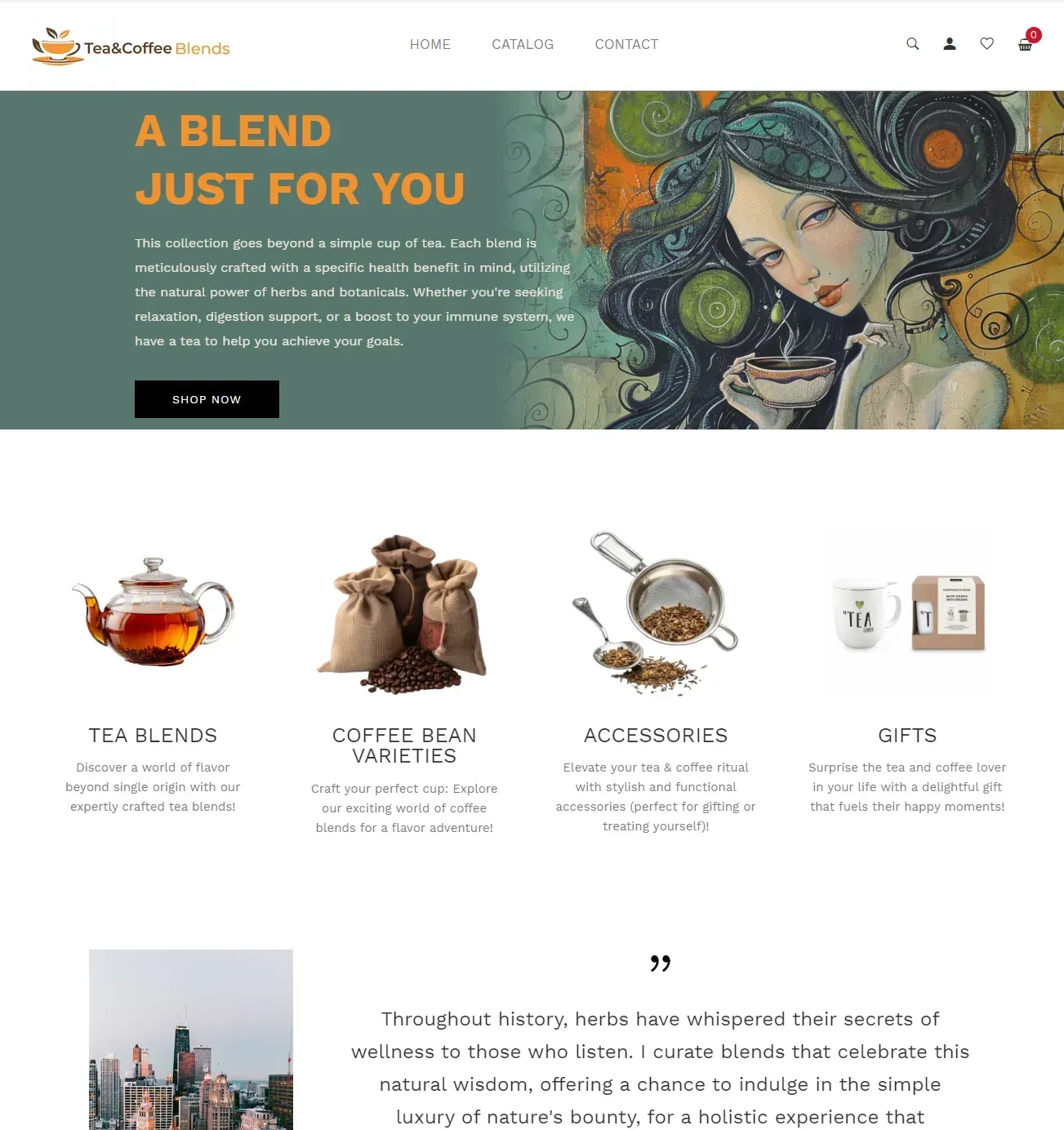 Tea and coffee blends