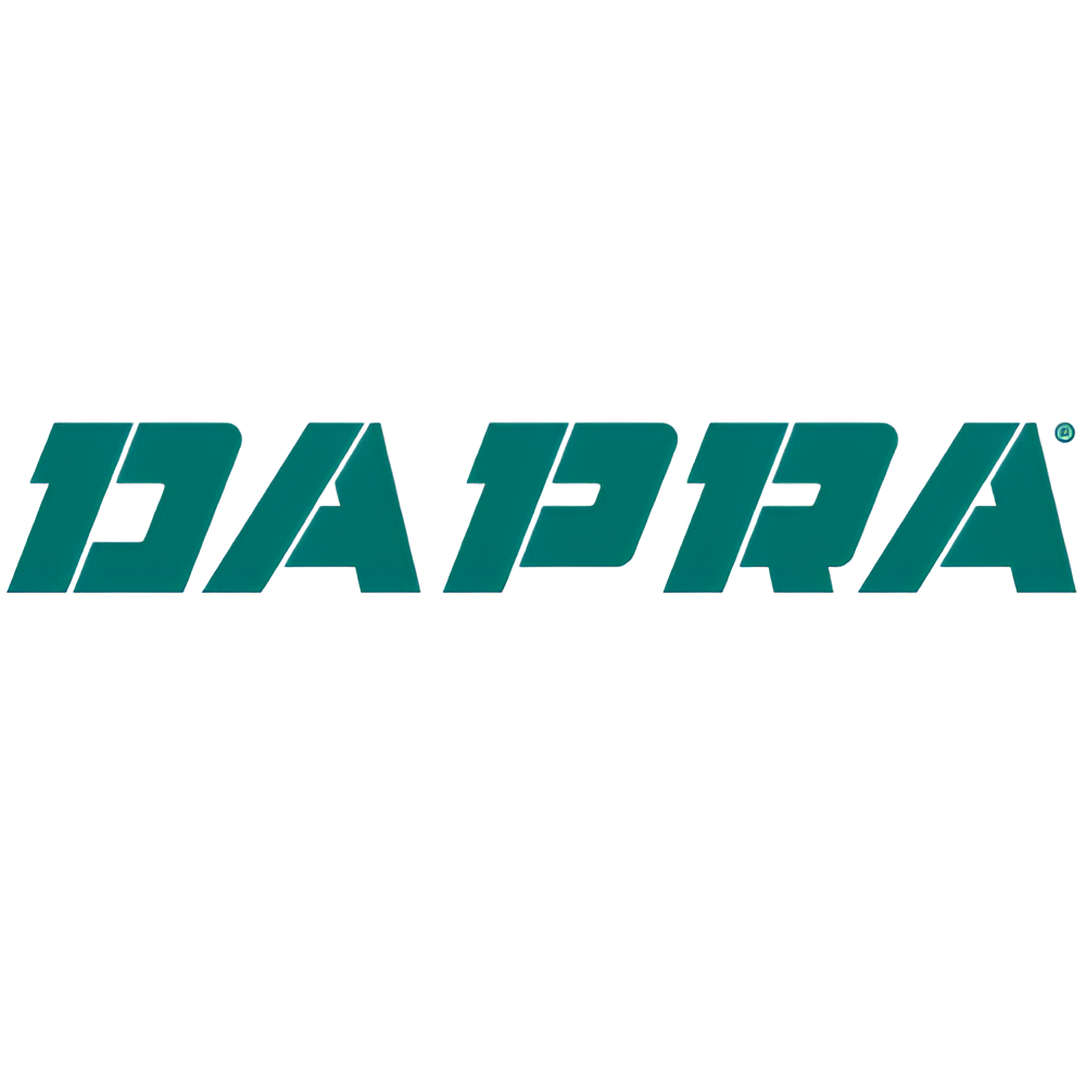 Logo for DA1RA, teal letters on a white background.