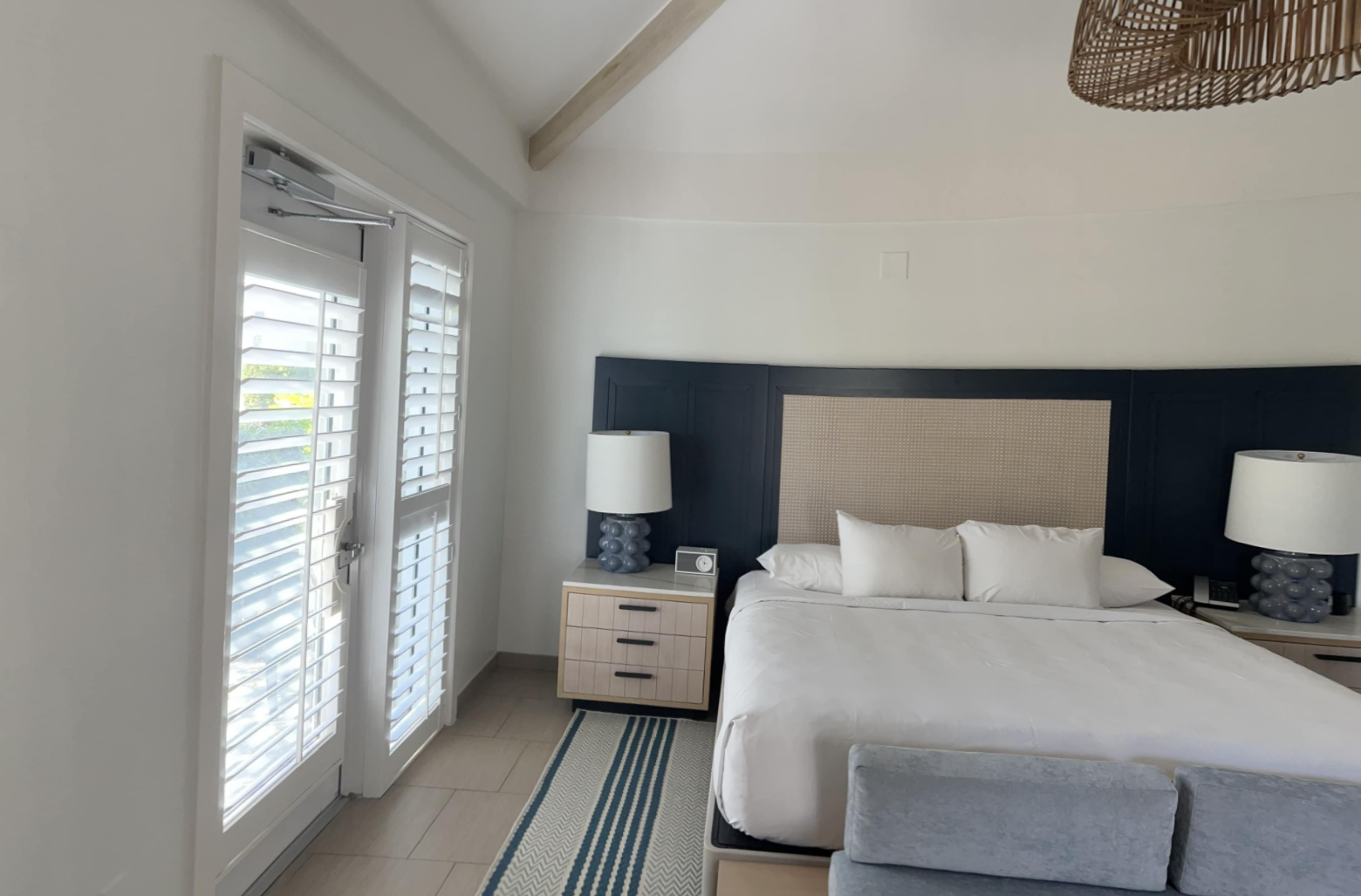 Tidy and sanitized bedroom maintained through recurring cleaning in New Port Richey homes