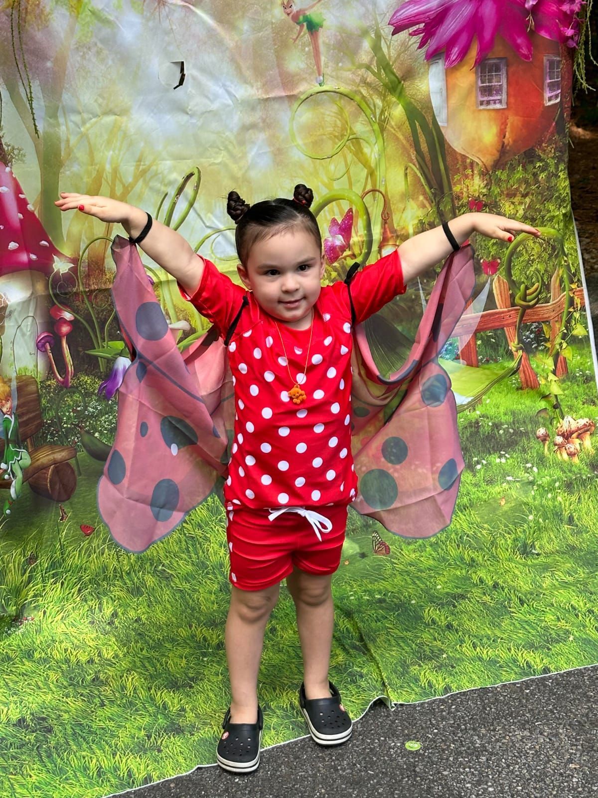 Little Girl in A Lady Bug Costume