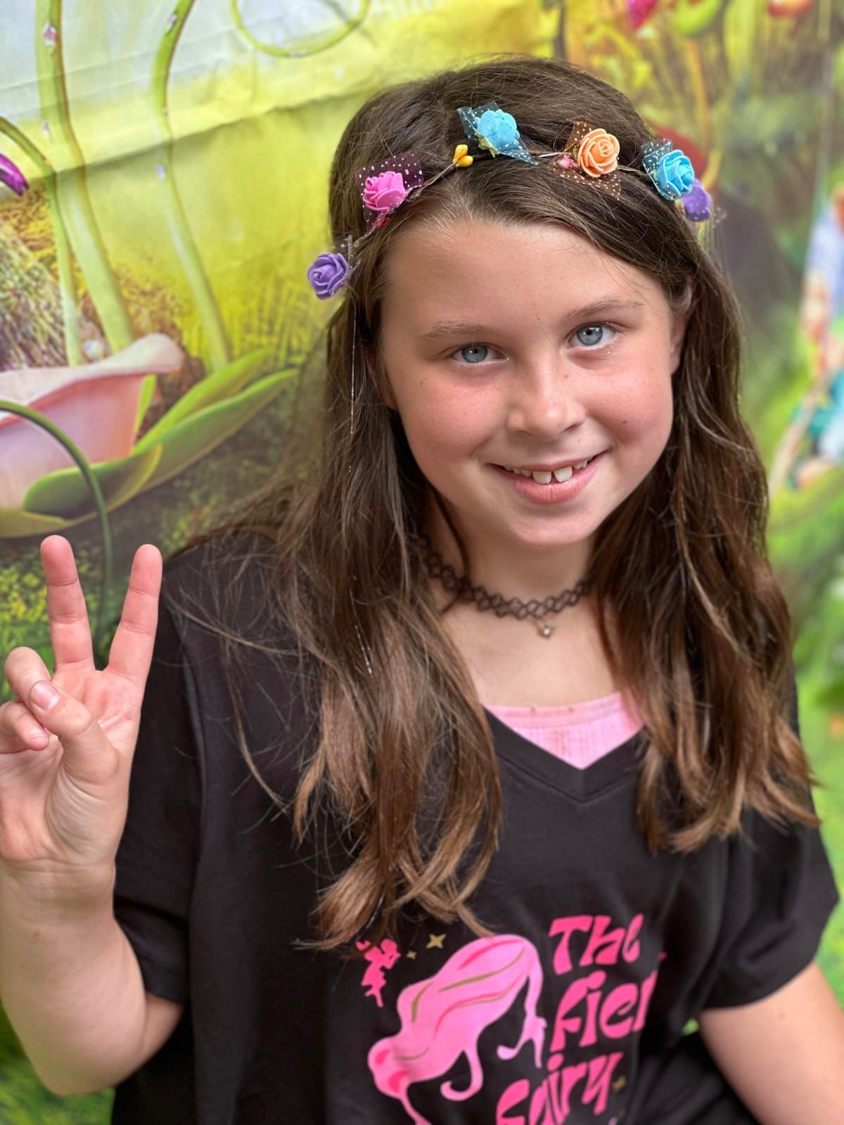 Young Lady Doing a Peace Sign