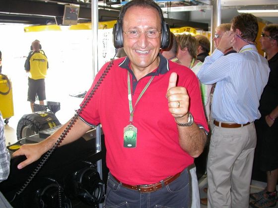 Damiano Losco a Monza ospite della Jordan nel paddock di F1