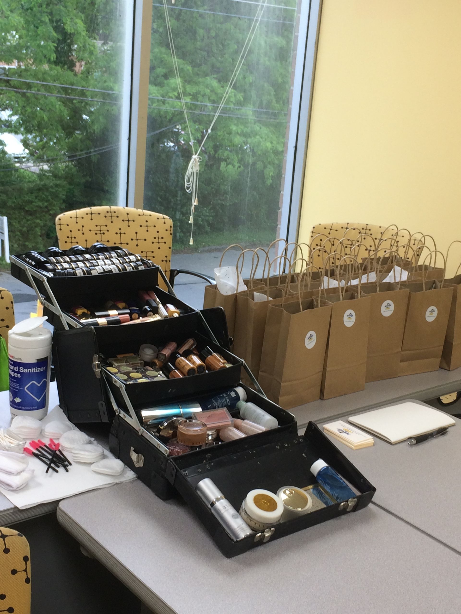 makeup kit at an event