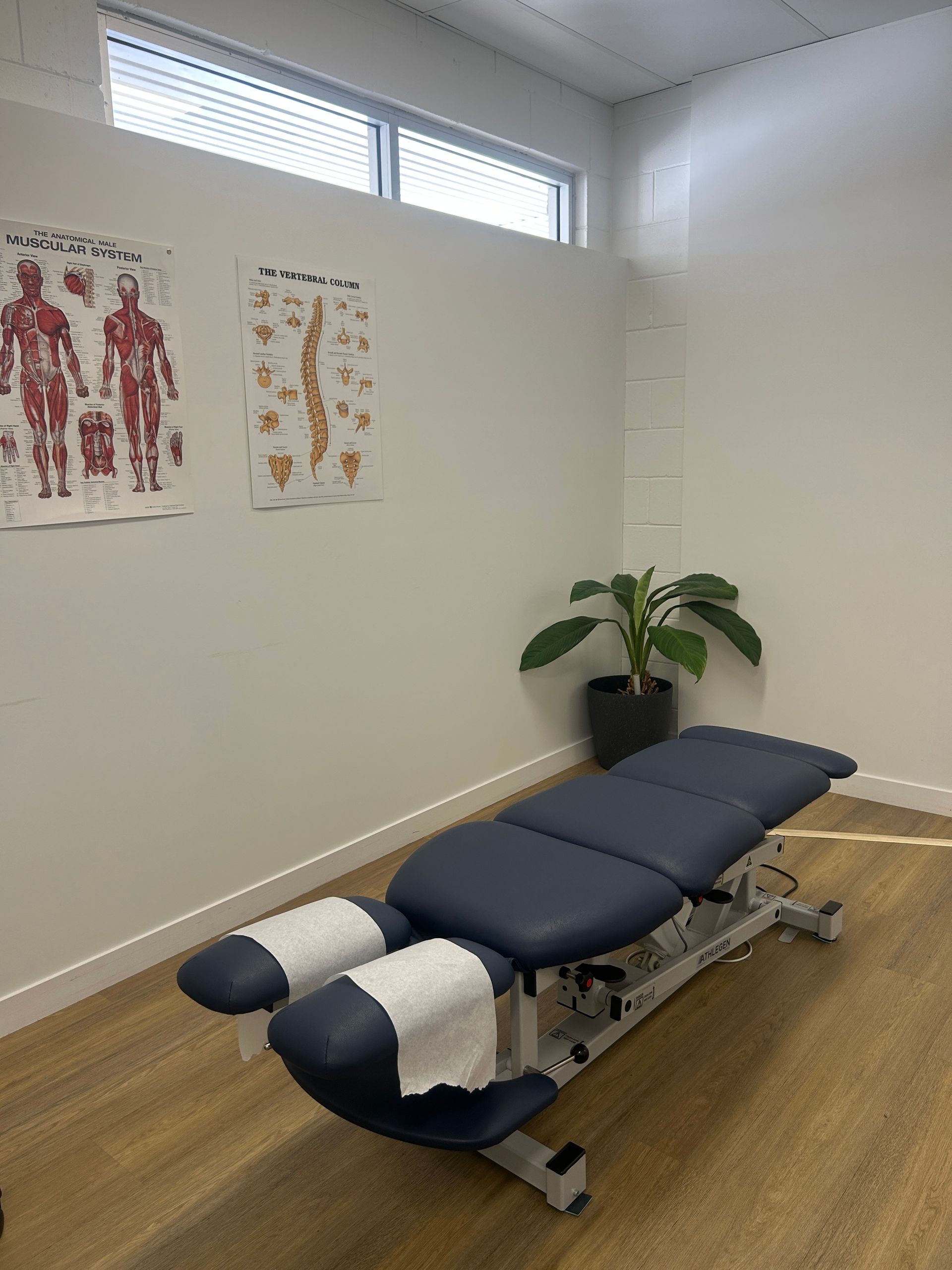 Chiropractor Adjusting A Patient's Lower Back; The Patient Is Lying Down, Bent Over — Integrate Health In Marian, QLD