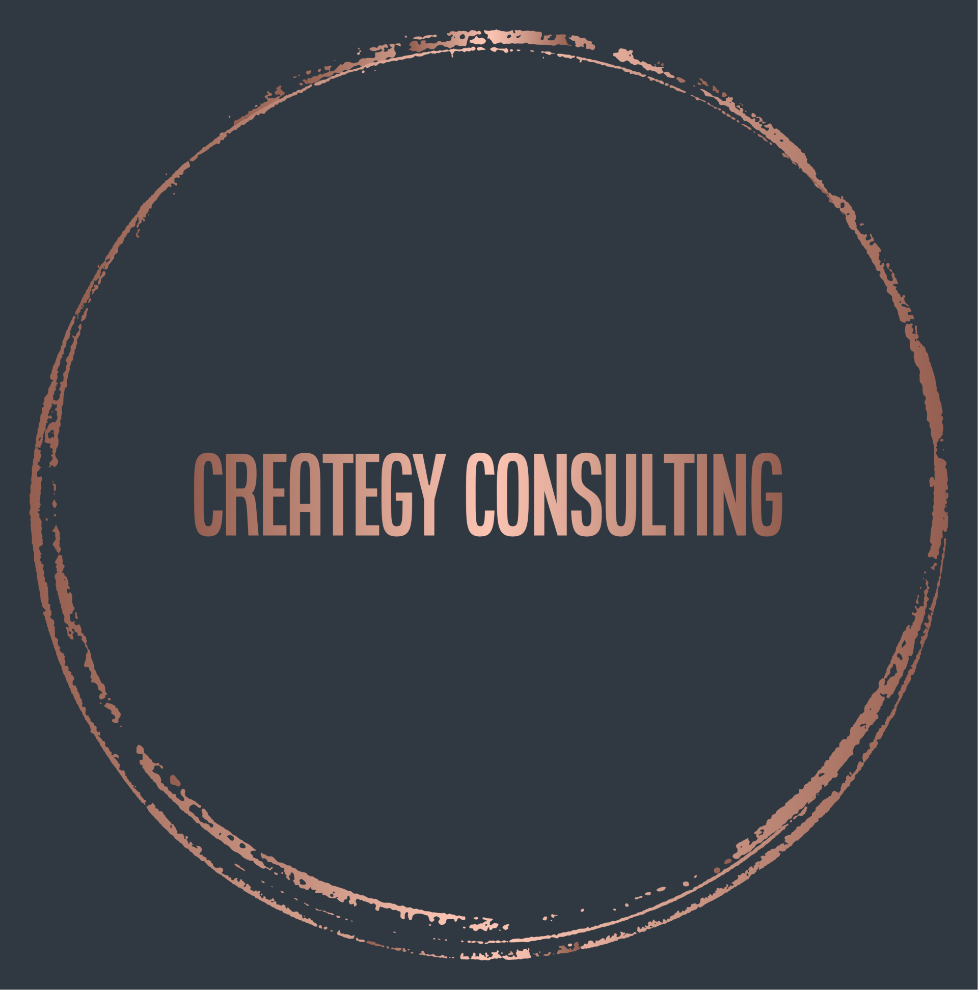 Circle with the words Creategy Consulting in the middle.