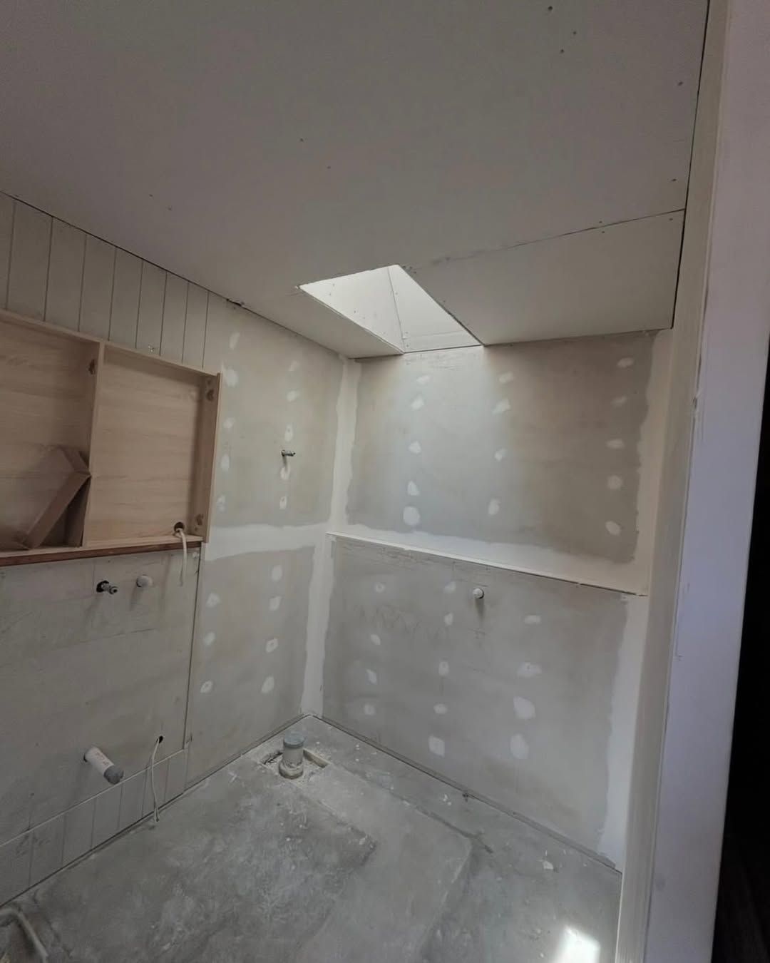 Bathroom Under Construction; Drywall Walls and Ceiling, Unfinished — Seeto Tiling in Raymond Terrace, NSW