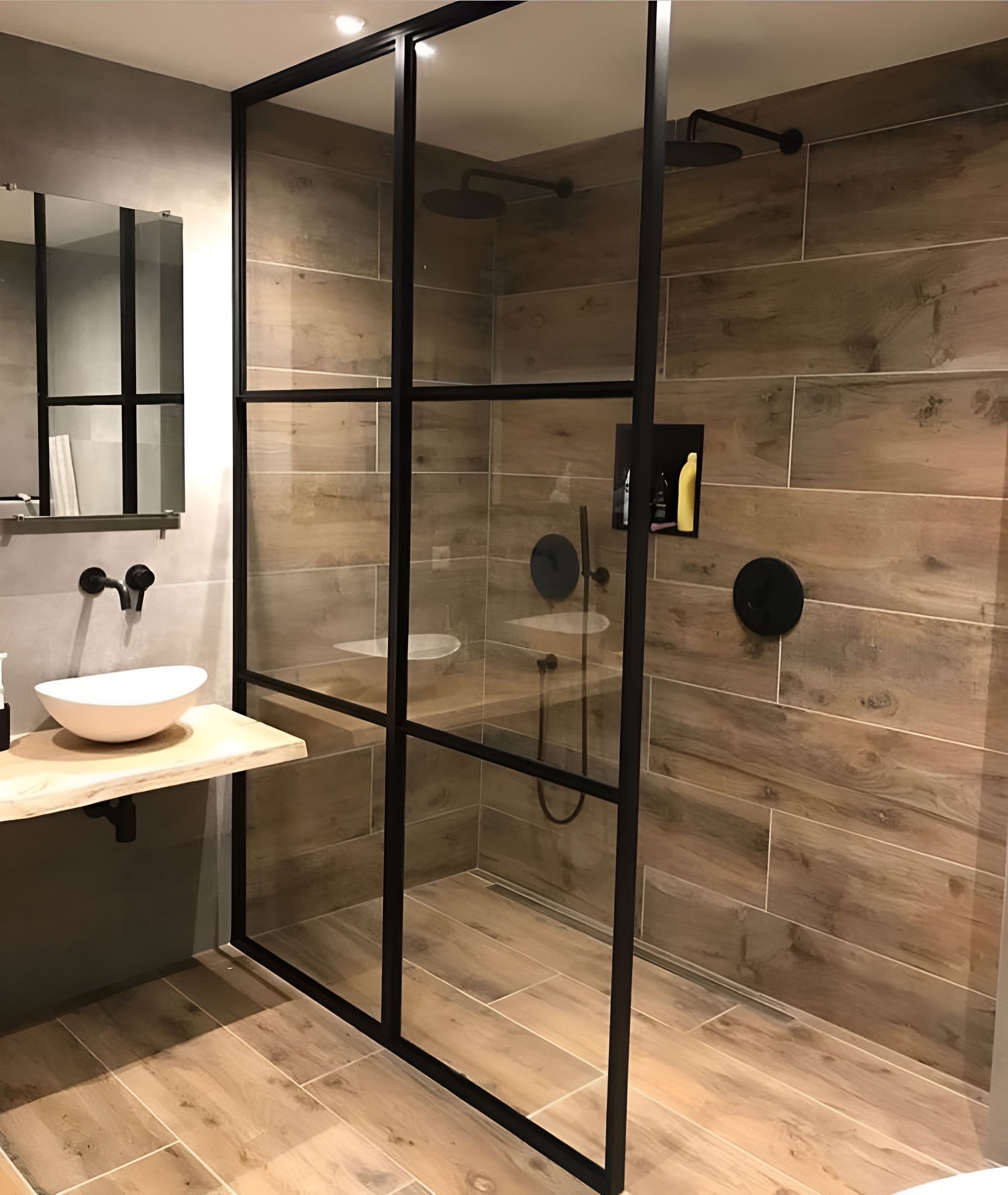 A beautiful tiled shower in bathroom — Seeto Tiling in Fingal Bay, NSW