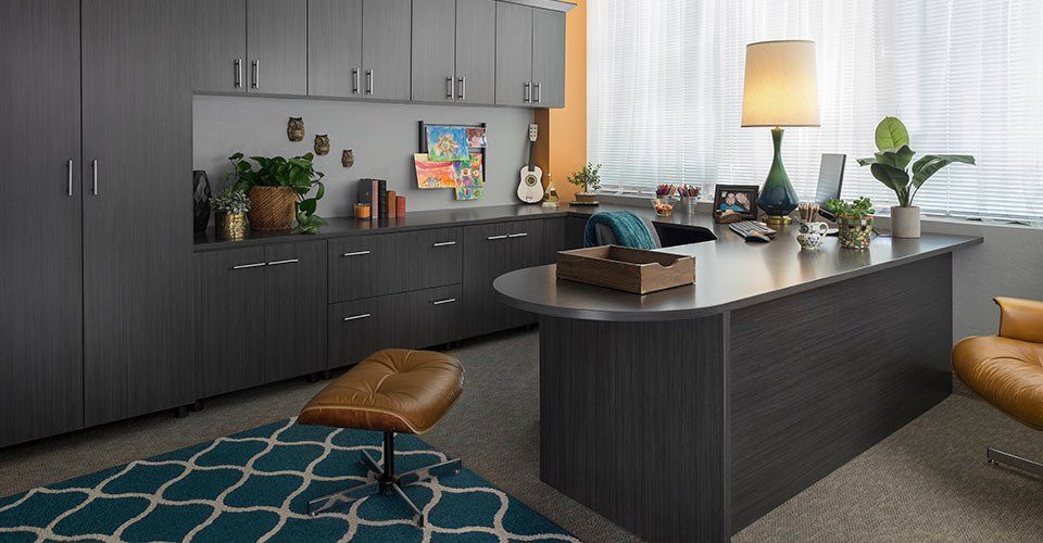 Home Office with Licorice Finish