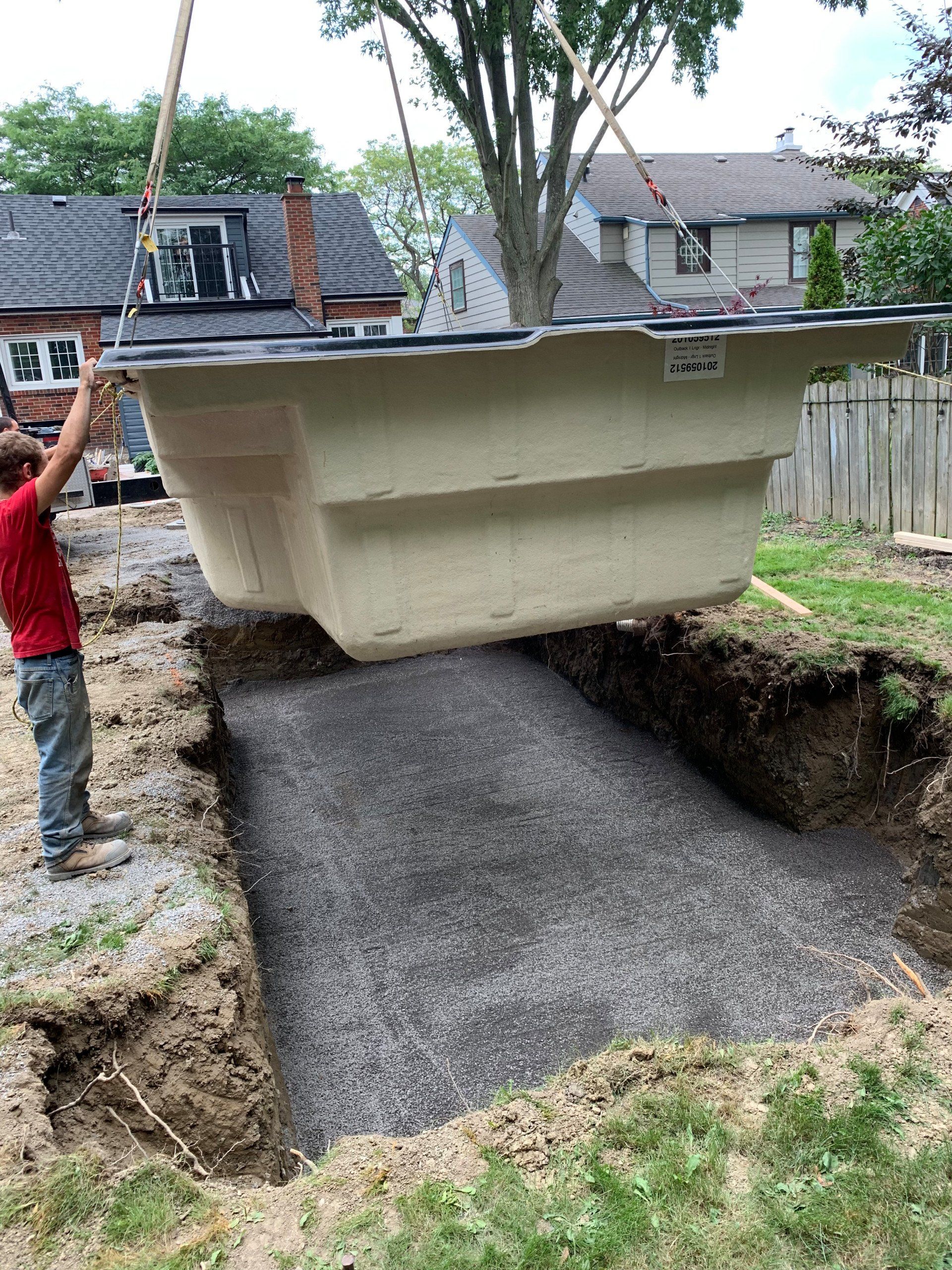 Mississauga Black Fiberglass Pool Project 3 Day Pools