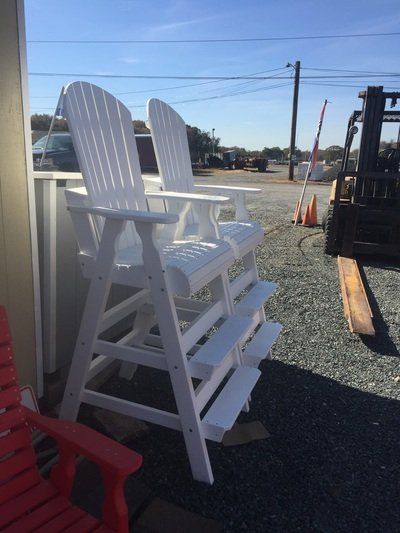 White Wooden Chairs — Churchville, MD — J&R Sheds and Equipment