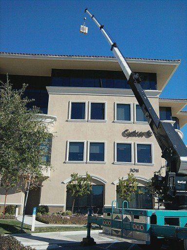 Equipment on 3 Story Commercial Buildings - Crane Service in Thousand Oaks, CA