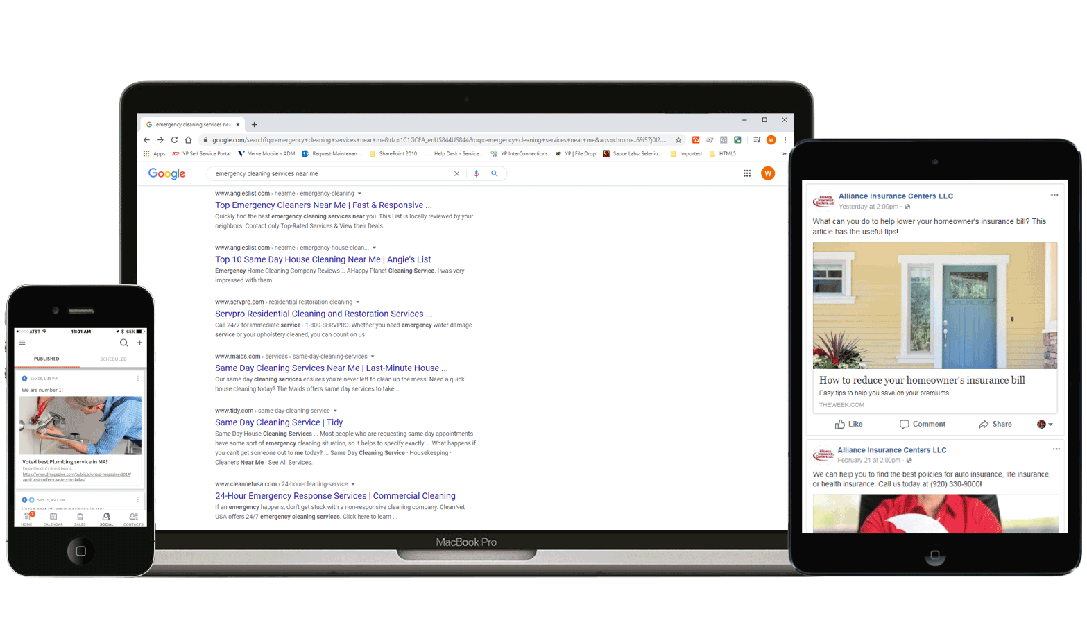 Search and Social on Desktop, Tablet and Mobile