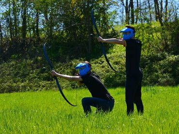 Archery tag, groepsuitje