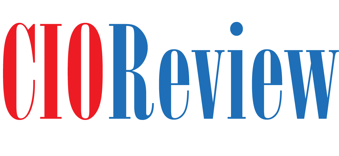 Um logotipo vermelho, branco e azul para revisão do cio