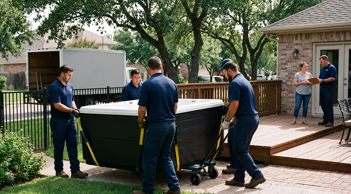 Jacuzzi movers near me providing safe relocation service in Round Rock
