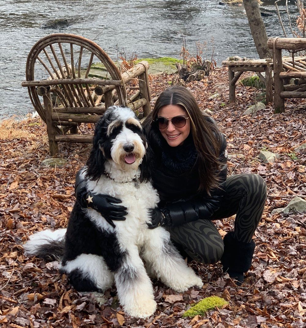 Dr. Justine and her dog