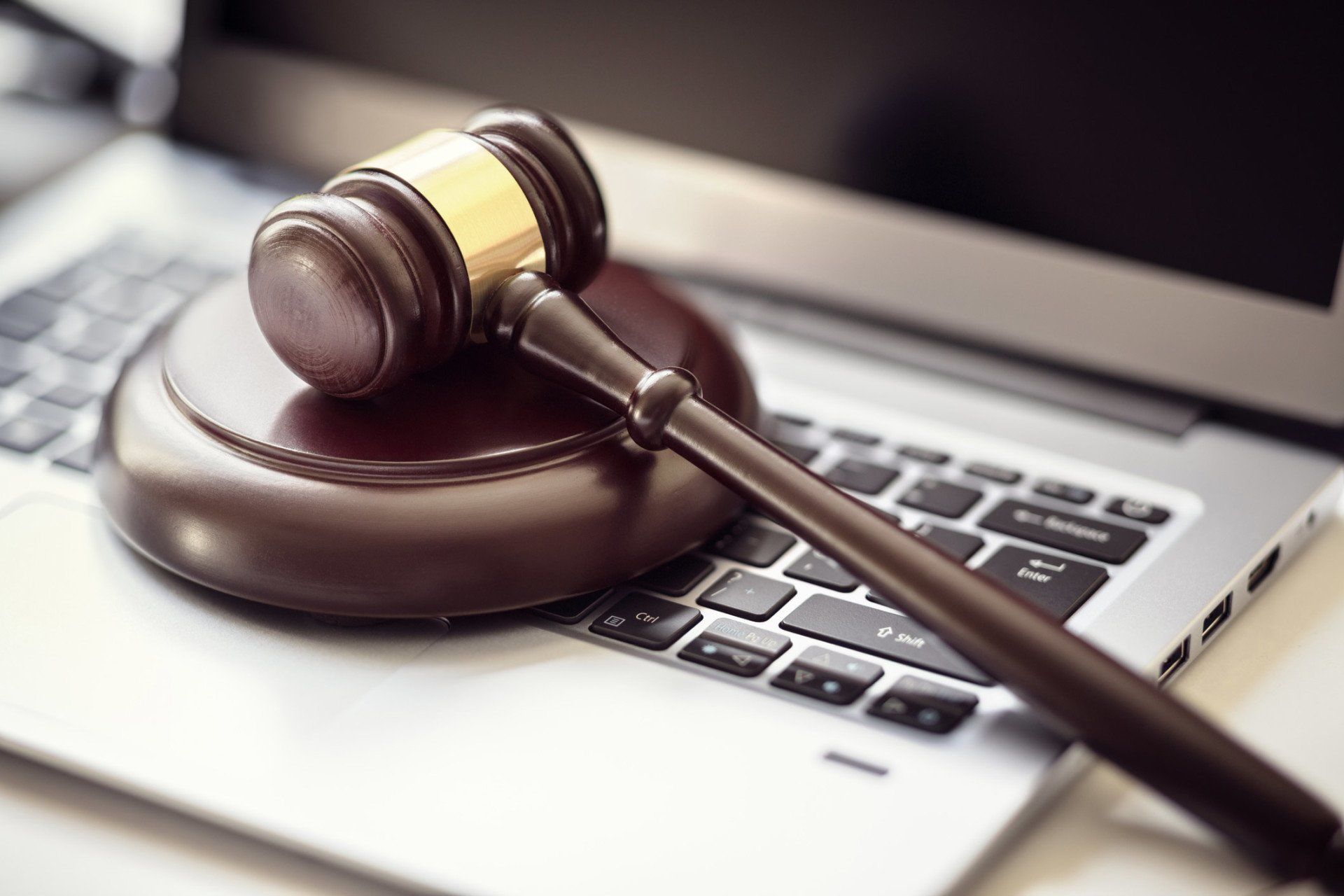 Bankruptcy Attorney — Justice Gavel on Laptop in Grantsville, MD