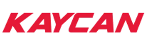 A red kaycan logo on a white background