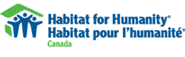 A logo for habitat for humanity canada is shown on a white background.