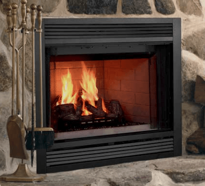 Biltmore 50 Radiant Wood Burning Fireplace w/Herringbone Brick Pattern