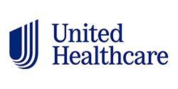 The logo for united healthcare is a blue logo with a shield on it.