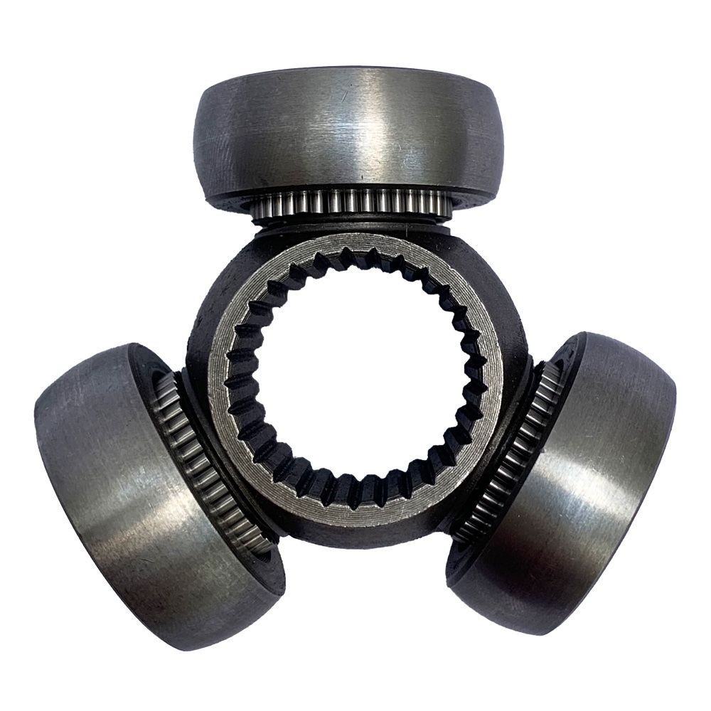 Un primer plano de un rodamiento sobre un fondo blanco.