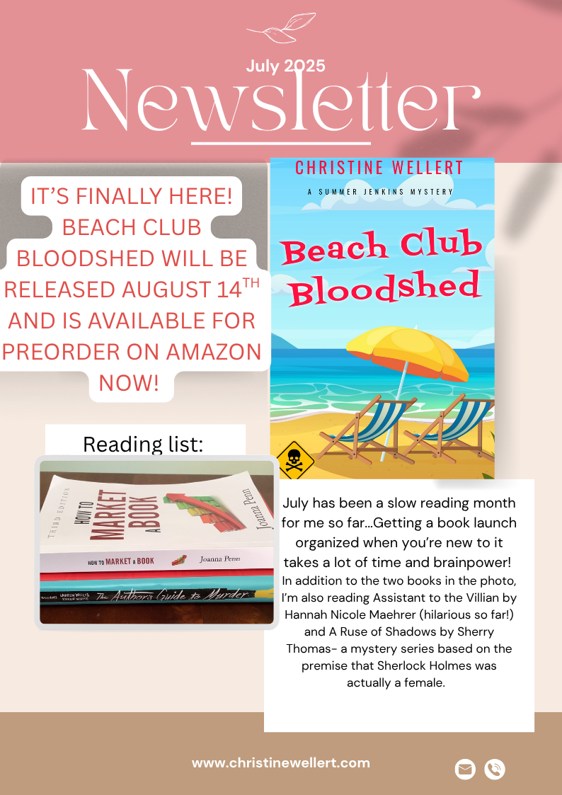 Newsletter with a book cover 