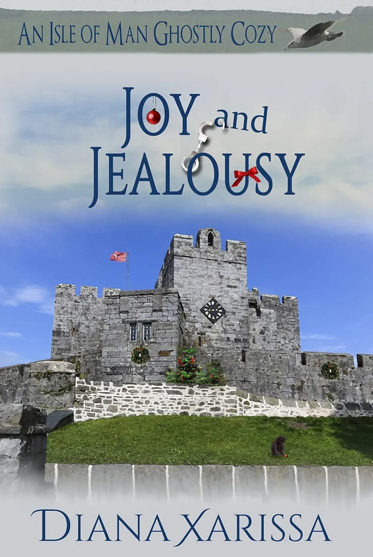 Book cover: Castle with festive decorations, title 