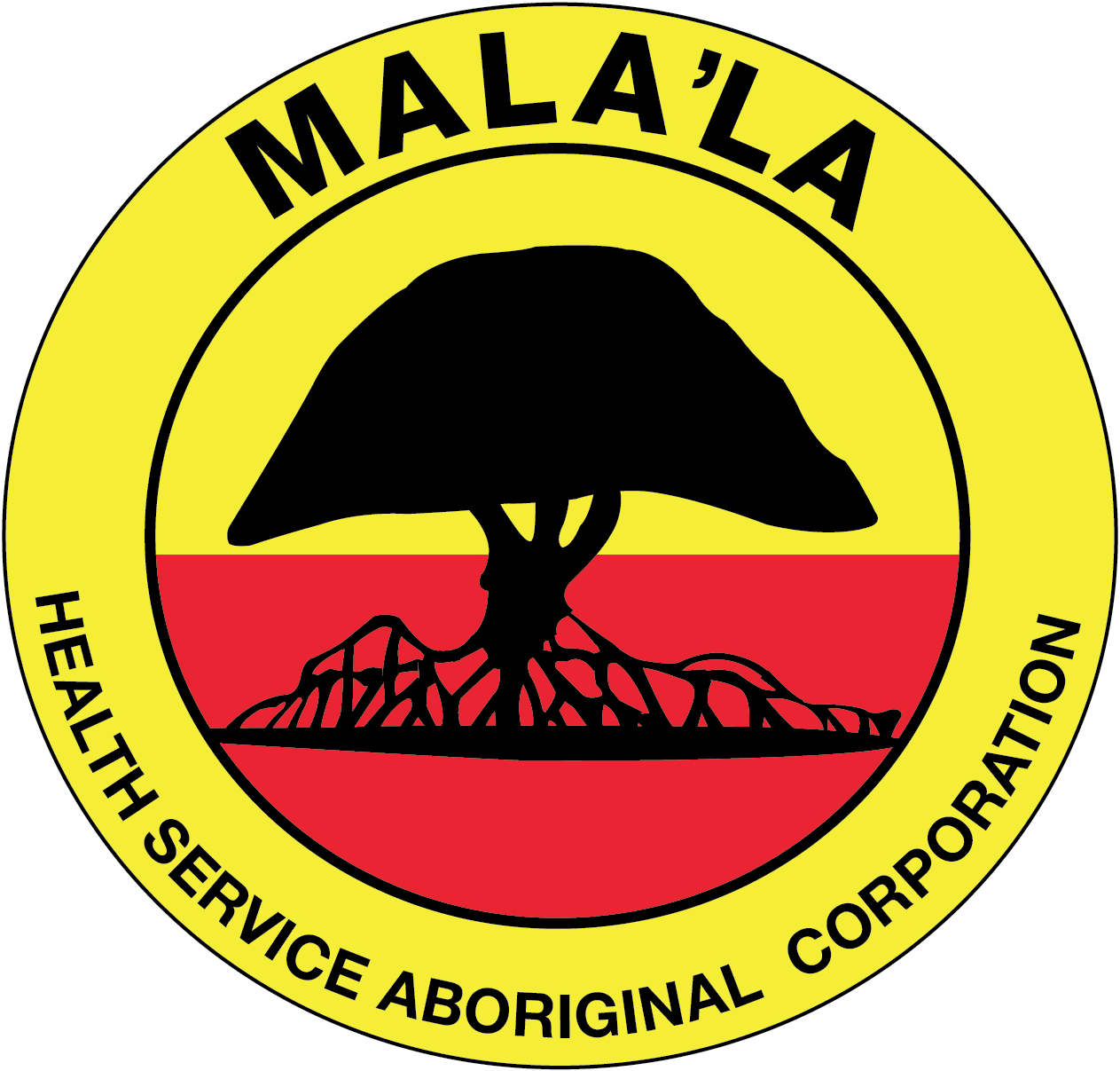 A logo for mala 'la health service aboriginal corporation