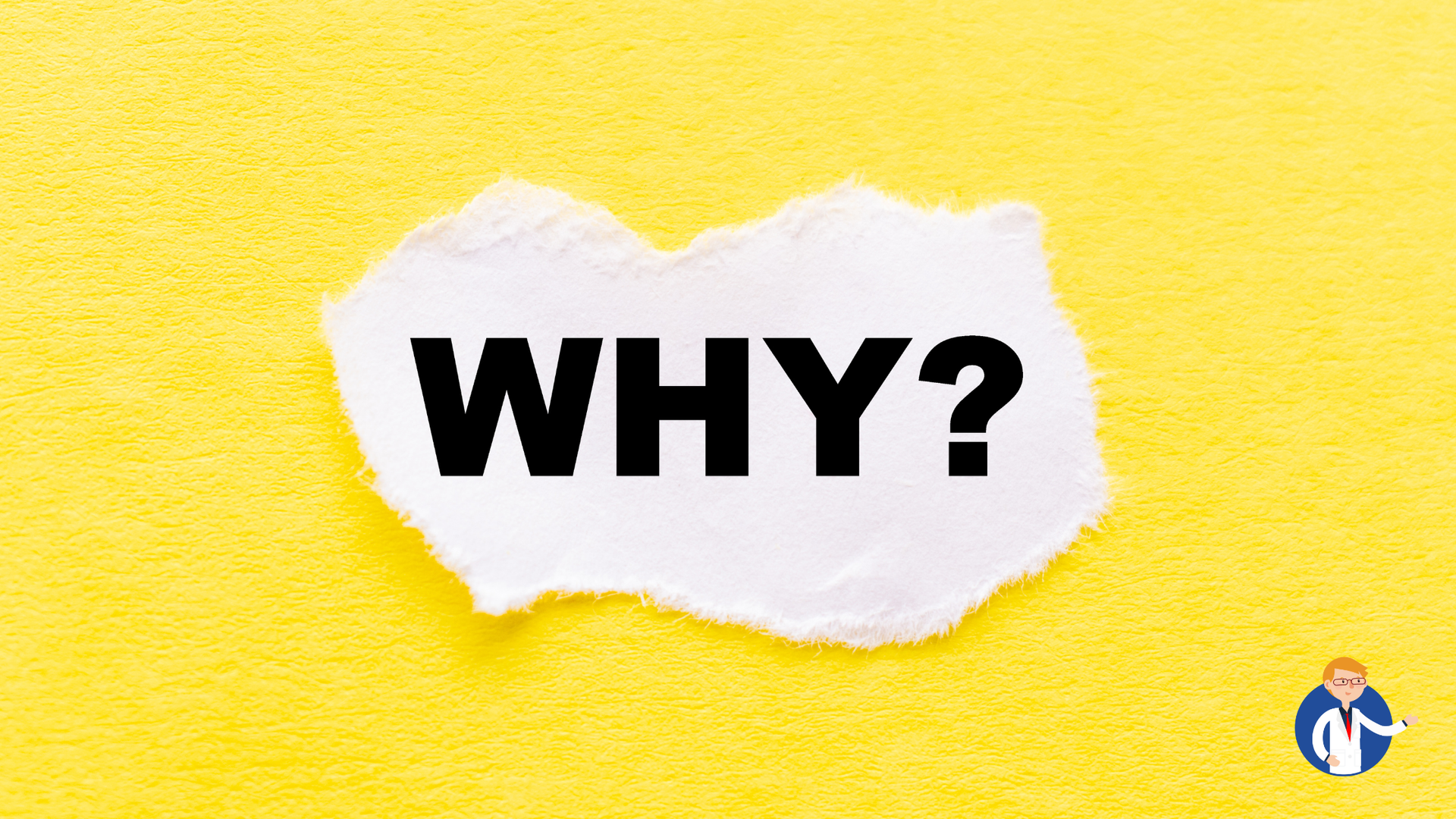 A piece of torn paper with the word why written on it.
